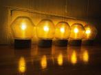 Wandlamp (5) - Vintage fabriekstafel - Keramiek, glas