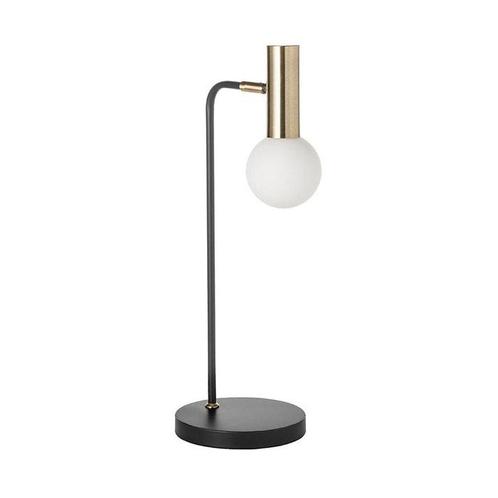 Tafellamp john - zwart met goud - industrieel design -, Huis en Inrichting, Lampen | Tafellampen, Verzenden