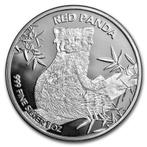Chad - Red Panda 1 oz 2024, Postzegels en Munten, Munten | Afrika, Zilver, Losse munt, Overige landen, Verzenden