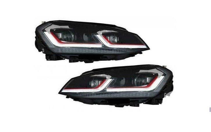 LED Dynamische Koplampen 7.5 Facelift Look Rood GTI Gesch..., Auto-onderdelen, Verlichting, Nieuw, Volkswagen, Ophalen of Verzenden