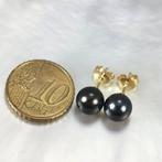 Oorbellen - 18 karaat Geel goud Parel - Tahiti RD Ø 8 mm, Nieuw