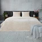 Teddy ribbed dekbedovertrek - crème-wit - 200 x 200/220 cm |, Verzenden, Nieuw