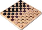 Houten Damspel - 29 x 29 cm | Longfield - Gezelschapsspellen, Nieuw, Verzenden