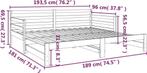 vidaXL - Slaapbank - uitschuifbaar - massief - grenenhout -, Huis en Inrichting, Slaapkamer | Slaapbanken, Ophalen of Verzenden