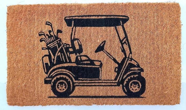 Deurmat Kokos handgeweven golfkar 75cm, Tuin en Terras, Deurmatten, Verzenden