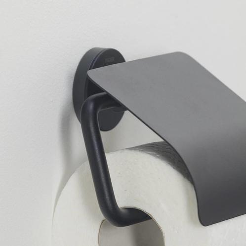 Toiletrolhouder Tiger Urban Met Klep Mat Zwart, Doe-het-zelf en Verbouw, Sanitair, Ophalen of Verzenden