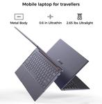 XIDU Tour Pro (2020) grijs 128GB 8GB touchscreen laptop, Computers en Software, 128 GB, Met touchscreen, XIDU, Qwerty
