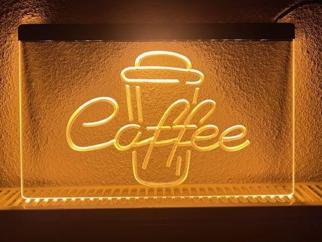 Koffie coffe bar neon bord lamp LED verlichting reclame lich, Verzamelen, Merken en Reclamevoorwerpen, Nieuw, Verzenden