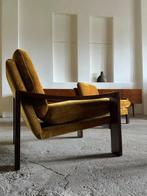 Fauteuil (2) - Katoen satijn, Mahonie, Antiek en Kunst, Antiek | Meubels | Stoelen en Banken