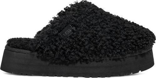 UGG - Maat 41 - W Maxi Curly Platform Dames Sloffen - Black, Kleding | Dames, Schoenen, Verzenden
