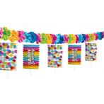 Happy Birthday Lampionnen Slinger Regenboog Confetti 3,6m, Verzenden, Nieuw