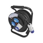 ProPlus Kabelhaspel - 25 meter - 3 x 2,5 mm² - 2 Schuko W.., Ophalen of Verzenden, Nieuw