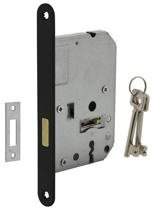 Intersteel Klavier kastslot met zwart gelakte voorplaat, Doe-het-zelf en Verbouw, Hang- en Sluitwerk, Verzenden