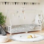 vidaXL Kinderbedframe 90x190 cm massief grenenhout wit, Kinderen en Baby's, Verzenden, Nieuw