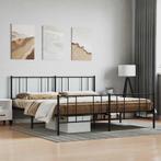 vidaXL Bedframe met hoofd- en voeteneinde metaal zwart, Huis en Inrichting, Slaapkamer | Bedden, Verzenden, Zwart, Metaal, Nieuw