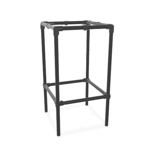 Steigerbuis Barkruk Bari | Aluminium Zwart 26.9 mm | Dop | D, Huis en Inrichting, Tafels | Statafels, Ophalen of Verzenden