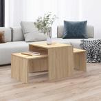 vidaXL Salontafelset 100x48x40 cm bewerkt hout sonoma, Huis en Inrichting, Minder dan 50 cm, 100 tot 150 cm, Verzenden, Nieuw
