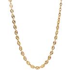Gouden koffiebonen collier 43.5 cm 18 karaat, Sieraden, Tassen en Uiterlijk, Kettingen, Verzenden, Zo goed als nieuw, Goud, Goud
