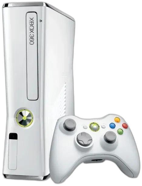 Xbox 360 Slim 320GB-Wit (Xbox 360) Gebruikt, Spelcomputers en Games, Spelcomputers | Xbox 360, Zo goed als nieuw, Ophalen of Verzenden
