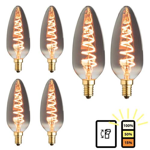 Set van 6 LED XL kaarslampen E14 | 3-staps dimbaar | 4.5 wat, Huis en Inrichting, Lampen | Losse lampen, Overige typen, Nieuw