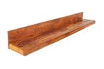 Wandplank MAKASSAR 140cm naturel steen finish sheesham hout, Ophalen of Verzenden, Nieuw
