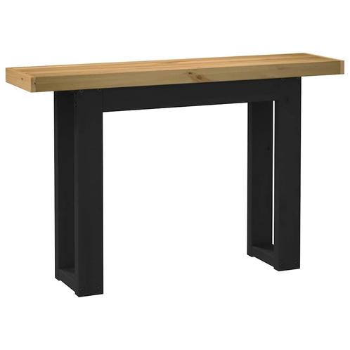 vidaXL Wandtafel NOAIN U-vormige poten 120x30x75 cm massief, Huis en Inrichting, Tafels | Salontafels, 100 tot 150 cm, Nieuw, Grenenhout