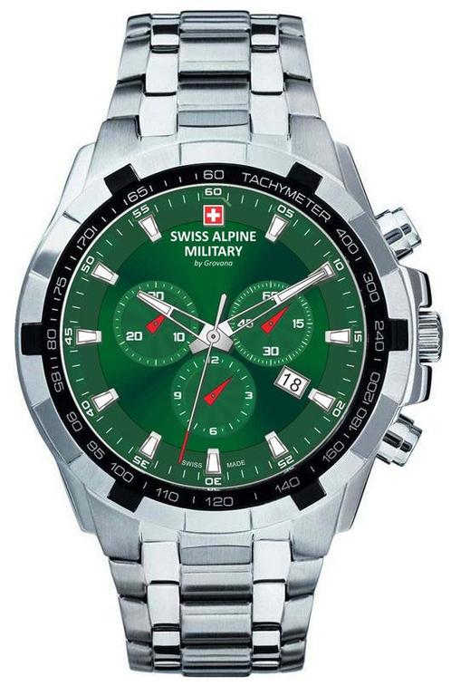 Swiss Alpine Military 7043.9134 heren horloge 46 mm, Sieraden, Tassen en Uiterlijk, Horloges | Heren, Staal, Nieuw, Staal, Overige merken