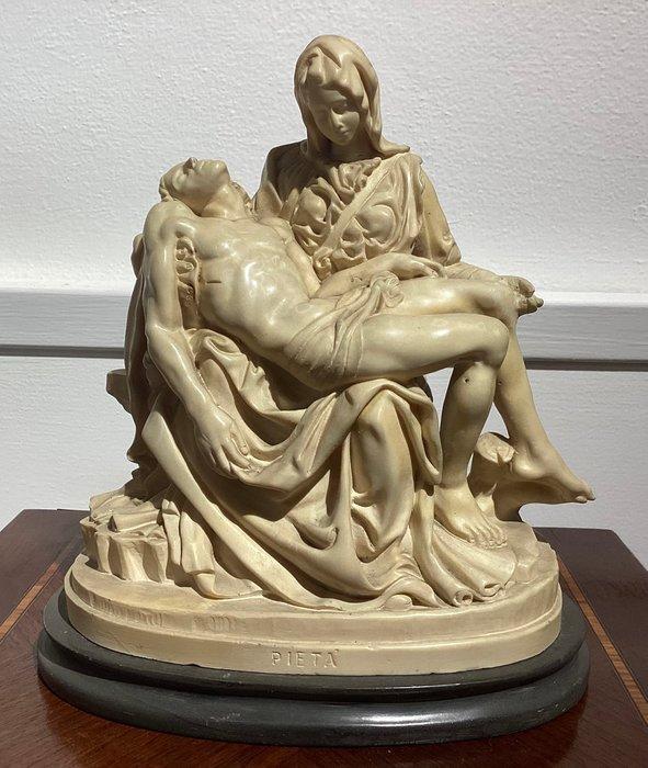 Santini - Beeldje - PIETA - Marmer, Alabasterstof, Antiek en Kunst, Antiek | Boeken en Bijbels