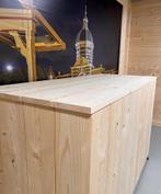 Steigerhouten Balie Deluxe, Ophalen of Verzenden, Nieuw, Inclusief barstoelen