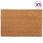 vidaXL Deurmatten 5 st 40x60 cm getufte kokosvezel naturel, Tuin en Terras, Deurmatten, Verzenden, Nieuw
