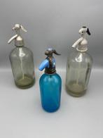 Sifon - Set van drie vintage soda sifonflessen – inclusief, Antiek en Kunst