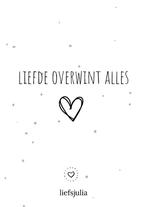 Wenskaart - Liefde Overwint Alles (Brievenbus Cadeaus), Ophalen of Verzenden, Nieuw