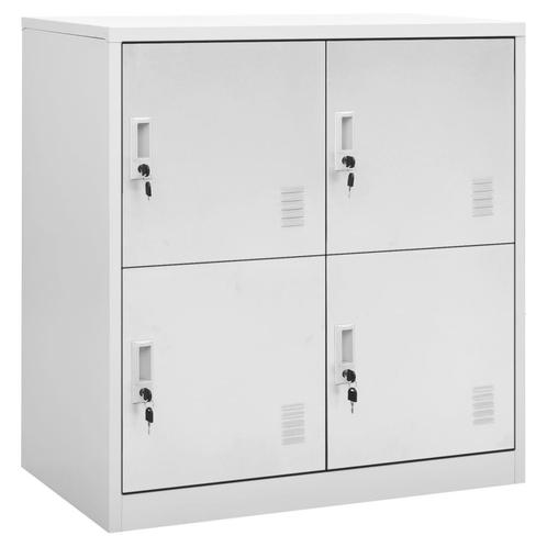 vidaXL Lockerkast 90x45x92,5 cm staal lichtgrijs, Huis en Inrichting, Kasten | Lockerkasten, Nieuw, Verzenden