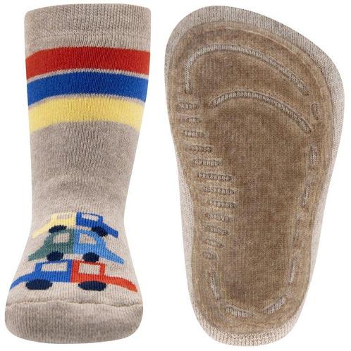 Antislipsok Lichtgrijs met Autos en Strepen - Ewers-27/28 NI, Kinderen en Baby's, Kinderkleding | Schoenen en Sokken, Jongen, Nieuw