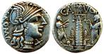 Romeinse Republiek. C. Minucius Augurinus, 135 BC. Denarius