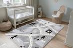 Kindervloerkleed | Happy | Speelstraat | Zilver | 120x170 cm, Verzenden, Nieuw
