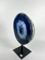 Agate with rock crystal geode on stand Geode - Hoogte: 140