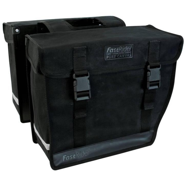 Fast Rider Canvas Fietstas Led 41,5 Liter Zwart, Fietsen en Brommers, Fietsaccessoires | Fietstassen, Nieuw, Verzenden