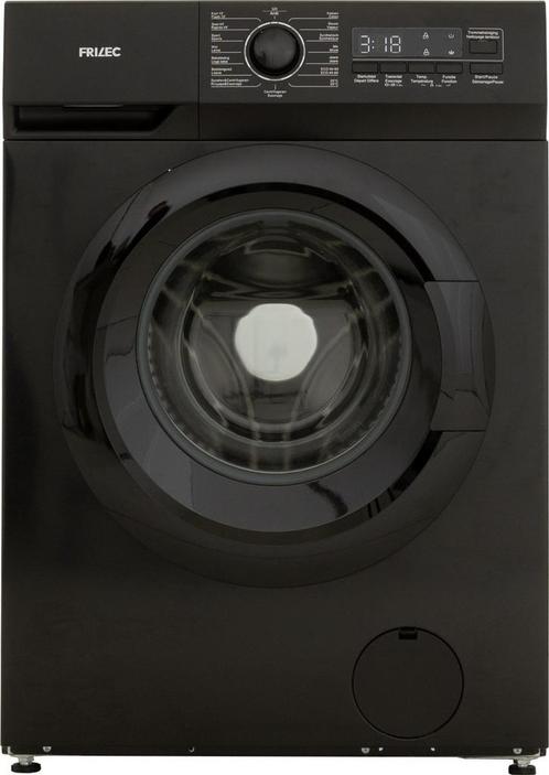 Frilec KOBLENZ8214WA-030B wasmachine - zwart, Witgoed en Apparatuur, Wasmachines, 1200 tot 1600 toeren, 8 tot 10 kg, Nieuw, Voorlader