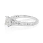 Ring - 18 karaat Witgoud - 1.03ct. tw. Diamant (Natuurlijk), Sieraden, Tassen en Uiterlijk, Ringen, Nieuw