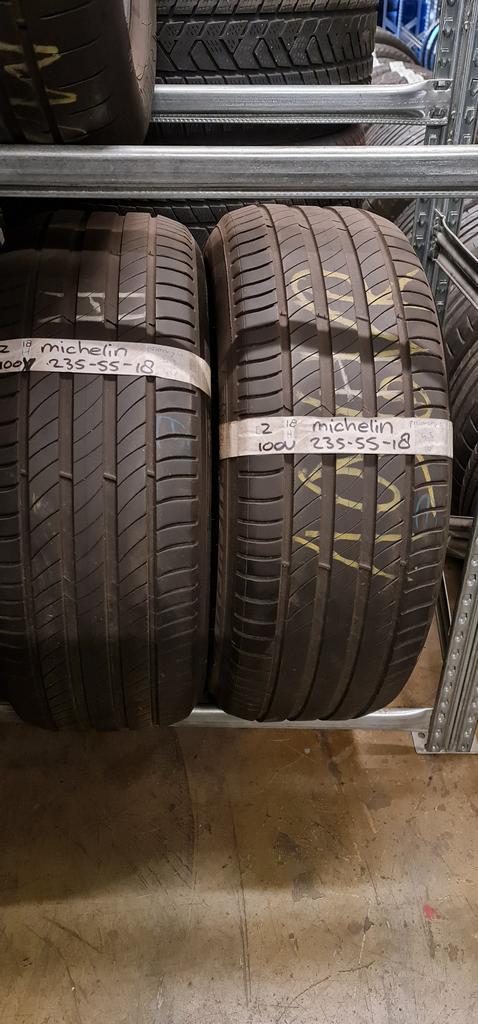 2x 235-55-18 Michelin Zomer 4.3mm €30 Per Band 235 55 18, Auto-onderdelen, Banden en Velgen, 18 inch, Zomerbanden, 235 mm, Personenwagen
