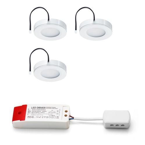 Ledisons Set LED-opbouwspot Adria wit 3W dimbaar  3-6 stuks, Huis en Inrichting, Lampen | Spots