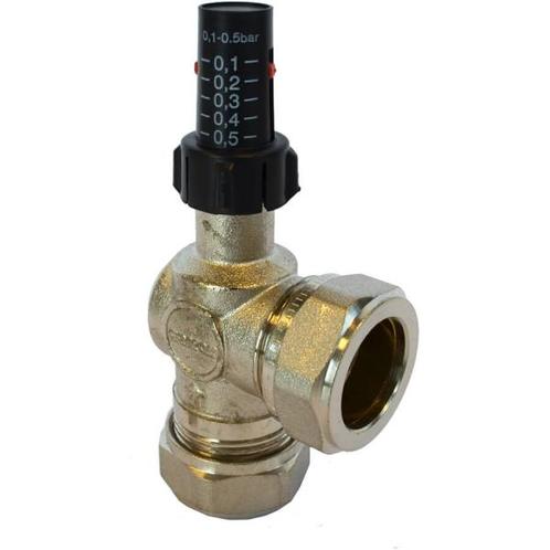 Drukverschilregelaar met bypass - 22mm knel, Doe-het-zelf en Verbouw, Verwarming en Radiatoren, Verzenden
