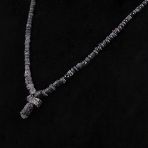 Oud-Romeins Zwart Glas Kralenketting (Zonder Minimumprijs), Antiek en Kunst, Antiek | Overige Antiek