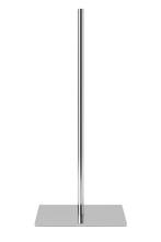 Italiaanse zware chrome poot voor torsos en bustes, 120 cm