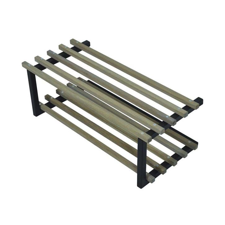 Spinder Design Rizzoli/Marco schoenenrek - zwart/eikenhout, Huis en Inrichting, Kasten | Schoenenkasten, Nieuw, Verzenden