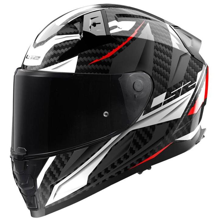 LS2 FF811 Vector II Carbon Savage Wit Rood Grijs, Motoren, Kleding | Motorhelmen, XXL, Nieuw met kaartje, Overige merken, Integraalhelm