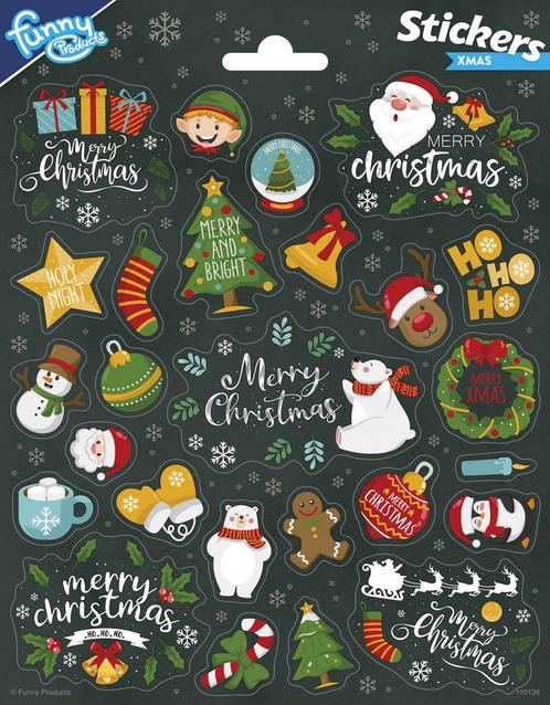 Stickers Kerst Groot, Hobby en Vrije tijd, Feestartikelen, Nieuw, Verzenden