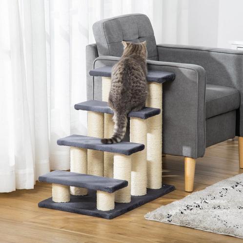 Dierentrap - ComfortMax - Pluche bekleding - Grijs, Dieren en Toebehoren, Katten-accessoires, Nieuw, Ophalen of Verzenden