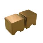 Douchedeurknop vierkant 30mm - Goud, Doe-het-zelf en Verbouw, Deuren en Horren, Ophalen of Verzenden, Nieuw